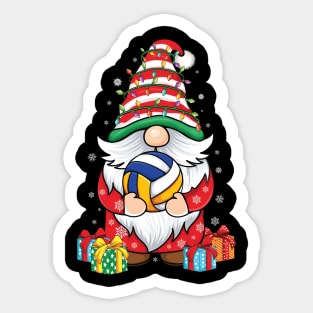 Cute gnomes volleyball lover Christmas gnome volleyball Sticker